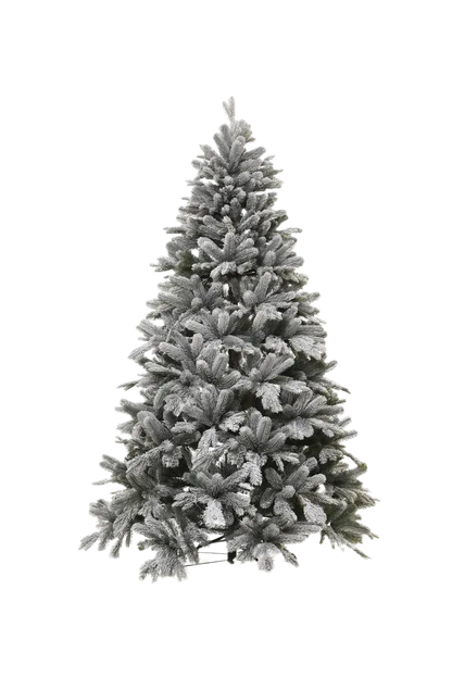 Künstlicher Weihnachtsbaum mit Schnee - Elsa, 150 cm, Kunstbaum von aplanta, in Grün weiß, für drinnen