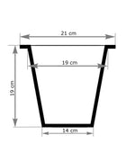 Pflanzkübel - Enisa | 24x24x65 cm, Anthrazit