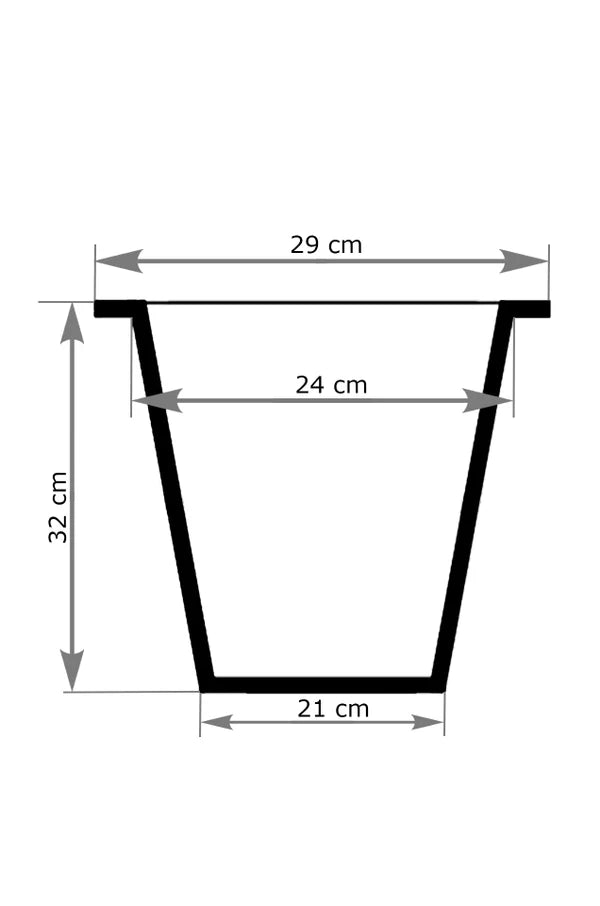 Pflanzkübel - Enisa | 29x29x80 cm, Anthrazit