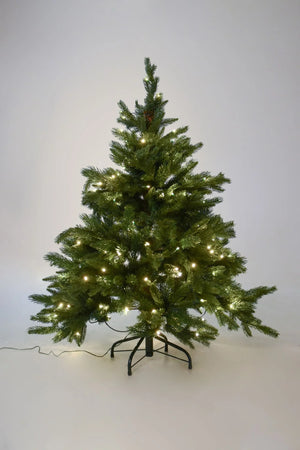 Künstlicher Weihnachtsbaum - David | 120 cm, mit LED-Leuchten