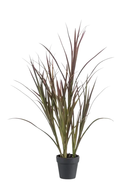 Hochwertiges Kunstgras auf transparentem Hintergrund mit echt wirkenden Kunstblättern in natürlicher Anordnung. Künstliches Gras - Matilda hat die Farbe Natur und ist 90 cm hoch. | aplanta Kunstpflanzen