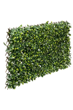 Künstliche Prunus Hecke - Nisa, 135 cm, Kunstpflanze von aplanta, UV-beständig, in Natur, für draußen