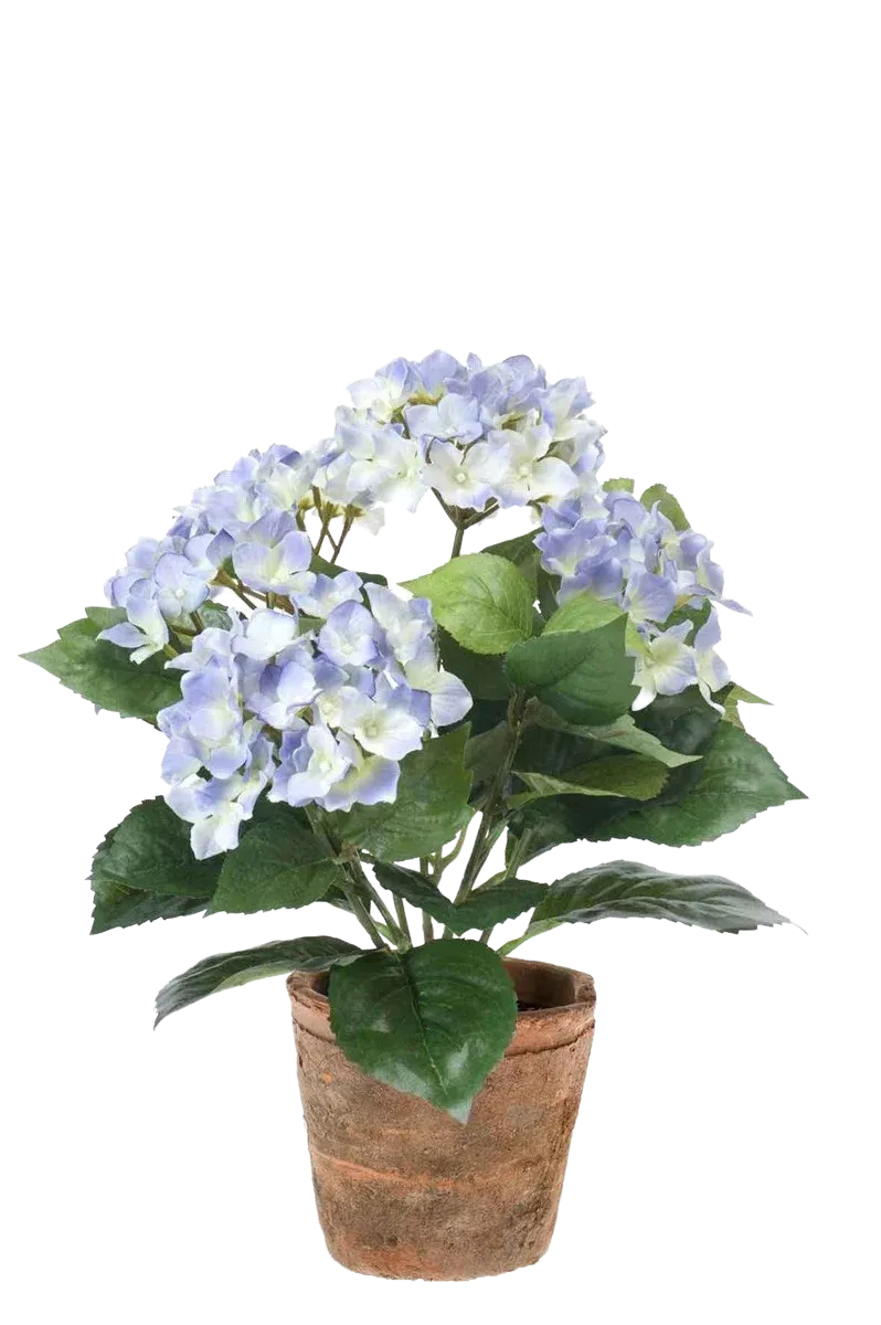 Künstliche Hortensie - Sylvia, 37 cm, Kunstblume von aplanta, in Blau, für drinnen