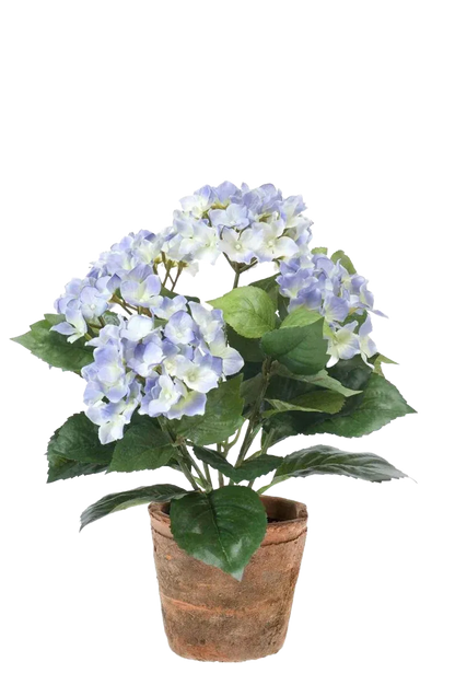 Künstliche Hortensie - Sylvia, 37 cm, Kunstblume von aplanta, in Blau, für drinnen