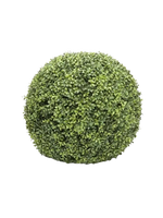 Hochwertiger Buchsbaum künstlich auf transparentem Hintergrund mit echt wirkenden Kunstblättern in natürlicher Anordnung. Künstlicher Buchsbaum Ball - Lothar hat die Farbe Natur und ist 50 cm hoch. | aplanta Kunstpflanzen