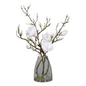 Künstliches Magnolien Arrangement - Zijada | 50 cm | in Glasvase