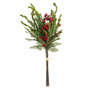 Künstlicher Kiefernbeeren-Strauß – Ruprecht | 55 cm