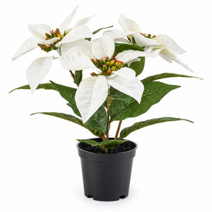 Künstlicher Weihnachtsstern – Angelique | 24 cm Weiß