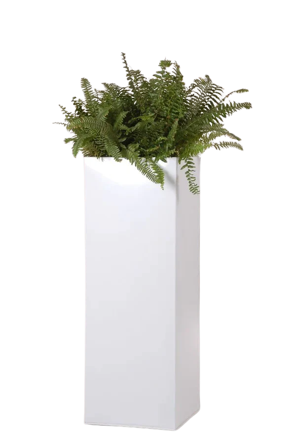 Pflanzkübel - Enisa | 40x40x100 cm, Weiß
