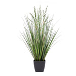 Künstliches Gras - Thadeus, 90 cm, Kunstpflanze von aplanta, mit Fruchtstamm, in Grün, für drinnen