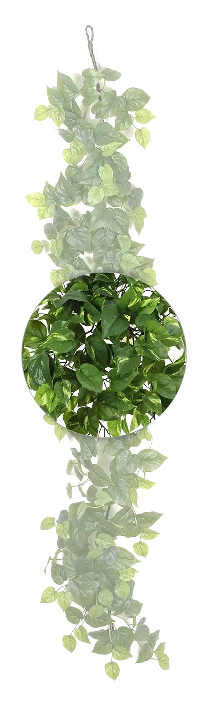 Künstliche Pothos Girlande - Beyza, 180 cm, Kunstpflanze von aplanta, Steckpflanze, in Natur, für drinnen