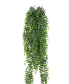 Hochwertige künstliche Hängepflanze auf transparentem Hintergrund mit echt wirkenden Kunstblättern in natürlicher Anordnung. Künstlicher Schwertfarn - Elisabeth hat die Farbe Natur und ist 100 cm hoch. | aplanta Kunstpflanzen