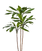 Künstliche Lilie - Isabell auf transparentem Hintergrund mit echt wirkenden Kunstblättern in natürlicher Anordnung. Künstliche Lilie - Isabell hat die Farbe Natur und ist 210 cm hoch. | aplanta Kunstpflanzen