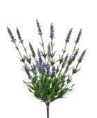 Künstlicher Lavendel - Merle auf transparentem Hintergrund mit echt wirkenden Kunstblättern in natürlicher Anordnung. Künstlicher Lavendel - Merle hat die Farbe Lavendel und ist 52 cm hoch. | aplanta Kunstpflanzen