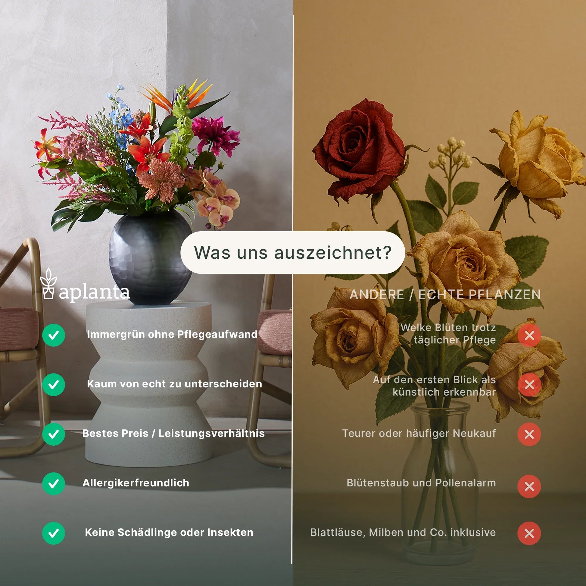 Künstliche Rose - Carrie | 58 cm