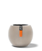 Gefäß Kugel Groove elfenbein I 18x15 cm