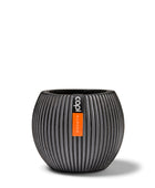 Gefäß Kugel Groove anthrazit I 18x15 cm