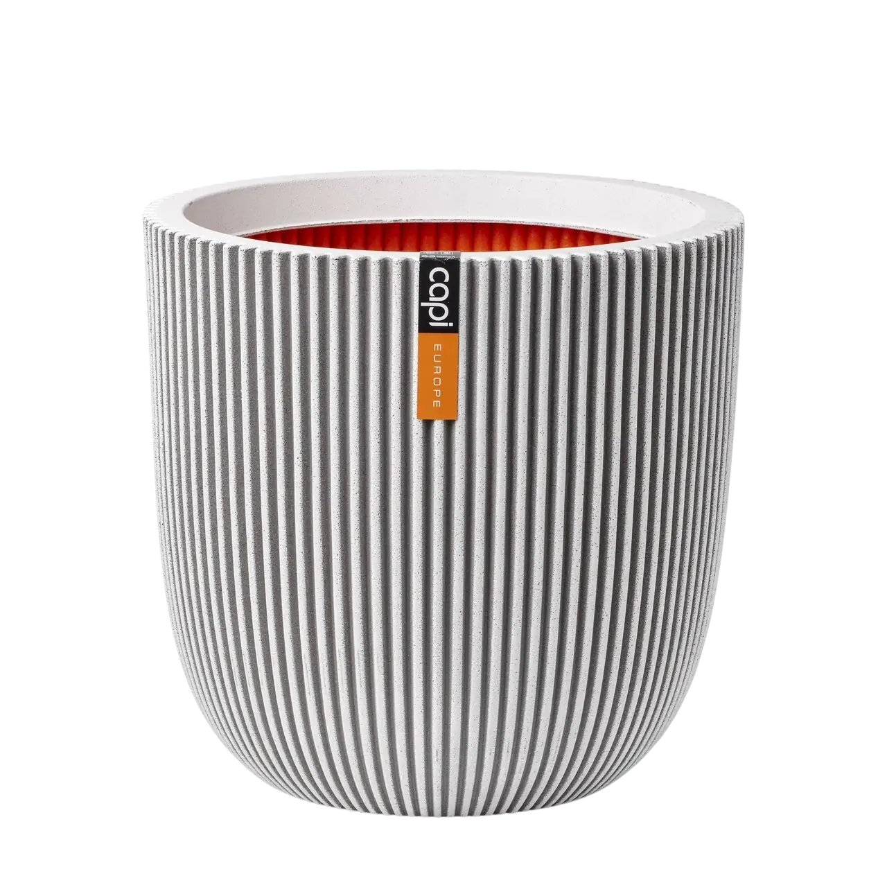 Pflanztopf Kugel Groove elfenbein | 35x34 cm