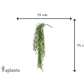Künstlicher Hänge-Efeu - Kenan, 75 cm, Kunstpflanze von aplanta, UV-beständig, Steckpflanze, in Natur, für draußen