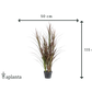 Künstliches Gras - Kuzey, 115 cm, Kunstpflanze von aplanta, UV-beständig, im schwarzen Topf, in Natur, für draußen