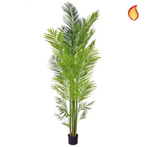 Künstliche Areca Palme - Svenja, 240 cm, Kunstbaum von aplanta, feuerhemmend, B1-zertifiziert, in Grün, für drinnen