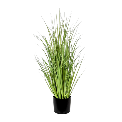 Künstliches Gras - Irmgard, 90 cm, Kunstpflanze von aplanta, feuerhemmend, B1-zertifiziert, in Grün, für drinnen
