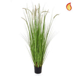 Künstliches Gras - Knut, 150 cm, Kunstpflanze von aplanta, feuerhemmend, B1-zertifiziert, in Grün, für drinnen