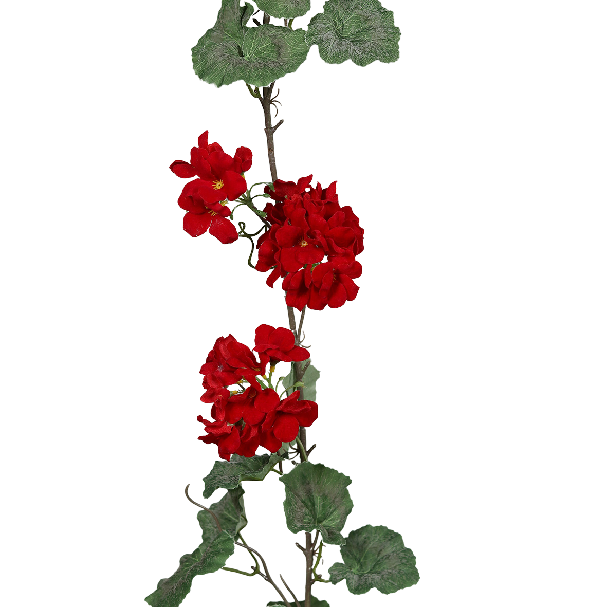 Künstliche Geranien-Girlande - Mulissa, 130 cm, Kunstpflanze von aplanta, in Rot, für drinnen