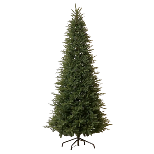 Künstlicher Weihnachtsbaum - Seraphina auf transparentem Hintergrund mit echt wirkenden Kunstblättern in natürlicher Anordnung. Künstlicher Weihnachtsbaum - Seraphina hat die Farbe Natur und ist 300 cm hoch. | aplanta Kunstpflanzen
