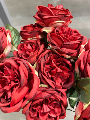Rosenstrauß mit 10 Blütenköpfen - Kassandra | 45 cm