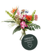 Künstlicher Blumenstrauß - Sahra auf transparentem Hintergrund mit echt wirkenden Kunstblättern in natürlicher Anordnung. Künstlicher Blumenstrauß - Sahra hat die Farbe Natur und ist 65 cm hoch. | aplanta Kunstpflanzen