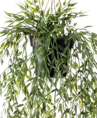 Künstlicher Hänge-Bambus - Kiana | 50 cm auf transparentem Hintergrund, als Ausschnitt fotografiert, damit die Details der Kunstpflanze bzw. des Kunstbaums noch deutlicher zu erkennen sind.