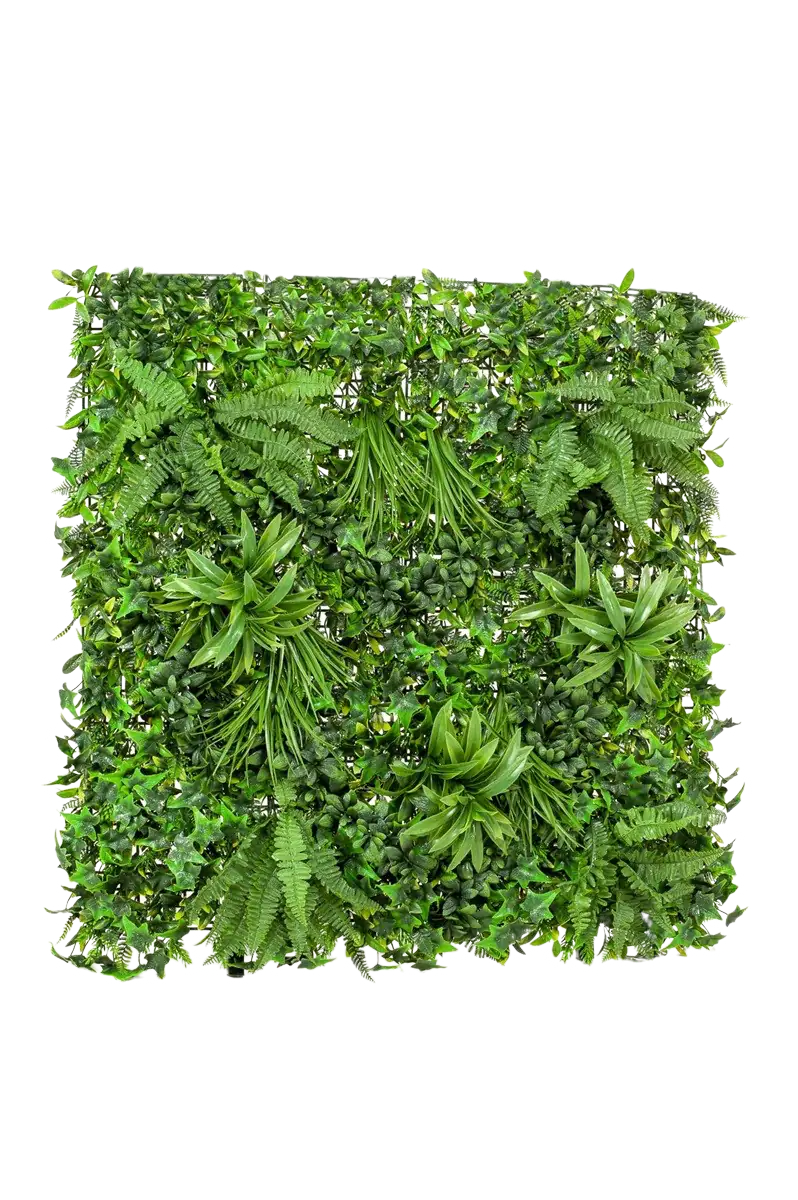 100x100 cm auf weißem Hintergrund. Perfekt zur Dekoration von Wänden mit Kunstpflanzen
