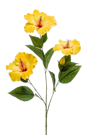 Hochwertige Kunstpflanze | Künstlicher Hibiskus Zweig - Mara | 82 cm von 🌱aplanta