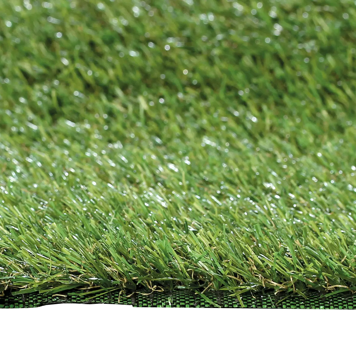 Kunstrasen - Olympia auf transparentem Hintergrund mit echt wirkenden Kunstblättern in natürlicher Anordnung. Kunstrasen - Olympia hat die Farbe Natur | aplanta Kunstpflanzen