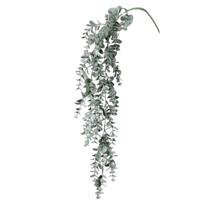 Hochwertiger Eukalyptus künstlich auf transparentem Hintergrund mit echt wirkenden Kunstblättern in natürlicher Anordnung. Künstlicher Eukalyptus Ast - Micky hat die Farbe Natur und ist 85 cm hoch. | aplanta Kunstpflanzen