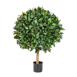 Künstlicher Lorbeer - Tessa auf transparentem Hintergrund mit echt wirkenden Kunstblättern. Diese Kunstpflanze gehört zur Gattung/Familie der "Lorbeeren" bzw. "Kunst-Lorbeeren".