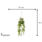 Künstliche Hänge-Leuchterblume - Konrad, 50 cm, Kunstpflanze von aplanta, inkl. Dekotopf, im schwarzen Topf, in Natur