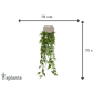 Künstlicher Hänge-Bambus - Natalie, 75 cm, Kunstpflanze von aplanta, Steckpflanze, in Natur, für drinnen